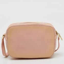 Versace Light Pink Leather Medusa Palazzo Camera Crossbody Bag