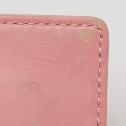 Versace Coral Pink Patent Leather Medusa Flap Continental Wallet On Strap