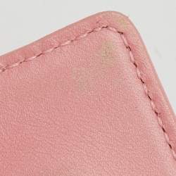 Versace Coral Pink Patent Leather Medusa Flap Continental Wallet On Strap
