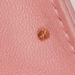 Versace Coral Pink Patent Leather Medusa Flap Continental Wallet On Strap