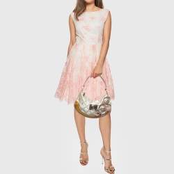 Versace Multicolor Nylon and Patent Leather Flower Applique Hobo