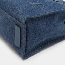 Versace Blue Denim Small La Medusa Tote