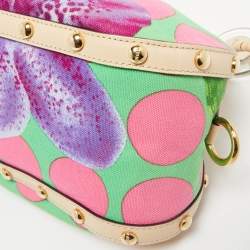 Versace Multicolor Printed Canvas Drawstring Shoulder Bag 