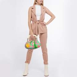 Versace Multicolor Printed Canvas Drawstring Shoulder Bag 