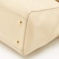 Versace Cream Leather Medusa Top Handle Bag