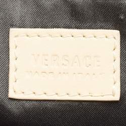 Versace Cream Leather Medusa Top Handle Bag