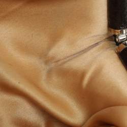 Versace Burgundy Calf Hair and Patent Leather Madonna Satchel