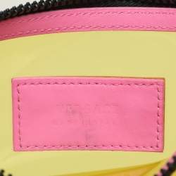 Versace Yellow/Pink Clear PVC Logo Tote