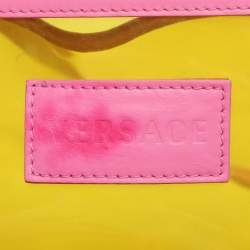 Versace Yellow/Pink Clear PVC Logo Tote