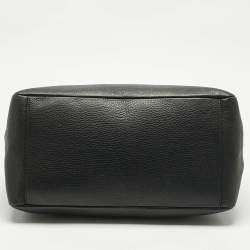 Versace Black Leather La Medusa Shopper Tote