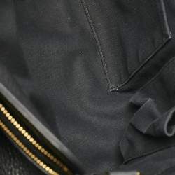 Versace Black Leather La Medusa Shopper Tote