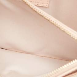 Pre Owned Versace Peach Patent Leather Medusa Chain Shoulder Bag