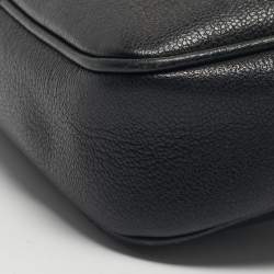 Pre Owned Versace Black Leather Medusa Camera Crossbody Bag