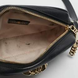 Pre Owned Versace Black Leather Medusa Camera Crossbody Bag