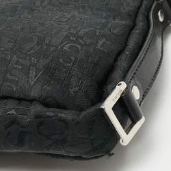 Pre Owned Versace Black Jacquard Fabric Pochette Bag