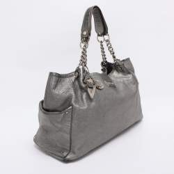 Pre Owned Versace Metallic Leather Chain Shoulder Bag