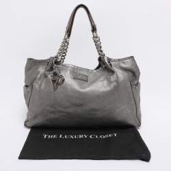 Pre Owned Versace Metallic Leather Chain Shoulder Bag