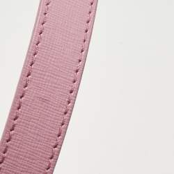 Pre Owned Versace Pink Leather Medusa Boston Bag