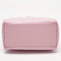 Pre Owned Versace Pink Leather Medusa Boston Bag