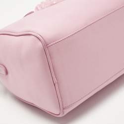 Pre Owned Versace Pink Leather Medusa Boston Bag