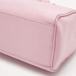 Pre Owned Versace Pink Leather Medusa Boston Bag