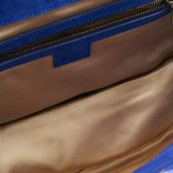 Pre Owned Versace Purple Python Top Handle Bag