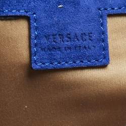 Pre Owned Versace Purple Python Top Handle Bag