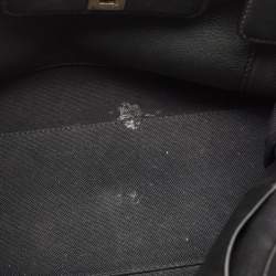 Pre Owned Versace Black Leather Drawstring Empire Palazzo Tote