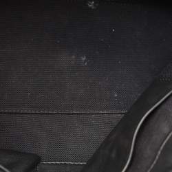 Pre Owned Versace Black Leather Drawstring Empire Palazzo Tote