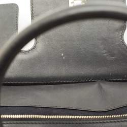 Pre Owned Versace Black Leather Drawstring Empire Palazzo Tote