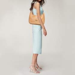 Pre Owned Versace Brown Leather La Medusa Hobo