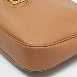 Pre Owned Versace Brown Leather La Medusa Hobo