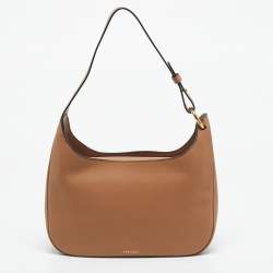 Pre Owned Versace Brown Leather La Medusa Hobo