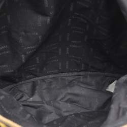Pre Owned Versace Black/Yellow Medusa Print Nylon and Leather Backpack