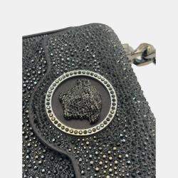 Pre Owned Versace Crystal La Medusa Mini Studded Micro Bag