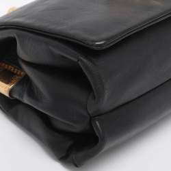 Pre Owned Versace Black Leather Palazzo Sultan Shoulder Bag