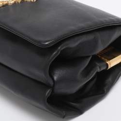 Pre Owned Versace Black Leather Palazzo Sultan Shoulder Bag