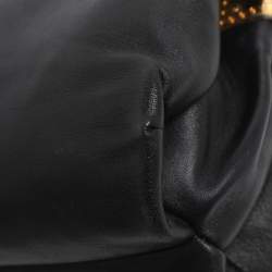 Pre Owned Versace Black Leather Palazzo Sultan Shoulder Bag