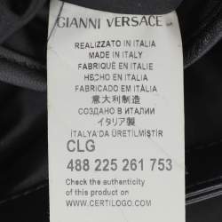 Pre Owned Versace Black Leather Palazzo Sultan Shoulder Bag