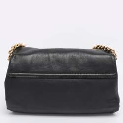 Pre Owned Versace Black Leather Palazzo Sultan Shoulder Bag