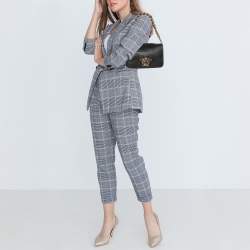 Pre Owned Versace Black Leather Palazzo Sultan Shoulder Bag