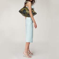 Pre Owned Versace Black/Yellow Mix Quilted Leather Embroidered Barocco Shoulder Bag