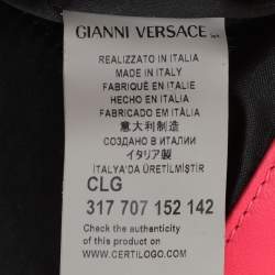 Pre Owned Versace Pink Leather Vanitas Chain Clutch