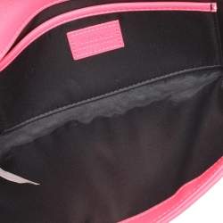 Pre Owned Versace Pink Leather Vanitas Chain Clutch