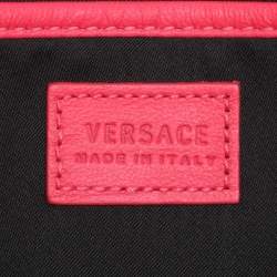 Pre Owned Versace Pink Leather Vanitas Chain Clutch