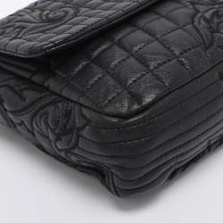 Pre Owned Versace Black Quilted Leather Calliope Vanitas Shoulder Bag