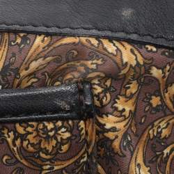 Pre Owned Versace Black Quilted Leather Calliope Vanitas Shoulder Bag