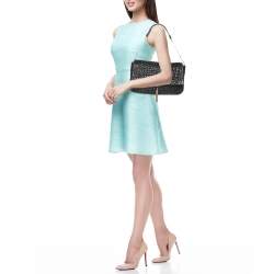 Pre Owned Versace Black Quilted Leather Calliope Vanitas Shoulder Bag