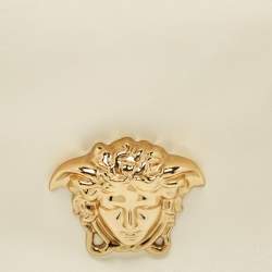Pre Owned Versace White Leather Medusa Sultan Shoulder Bag