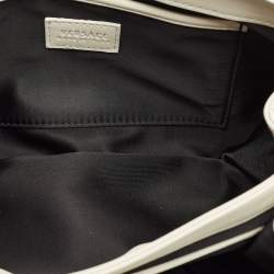 Pre Owned Versace White Leather Medusa Sultan Shoulder Bag
